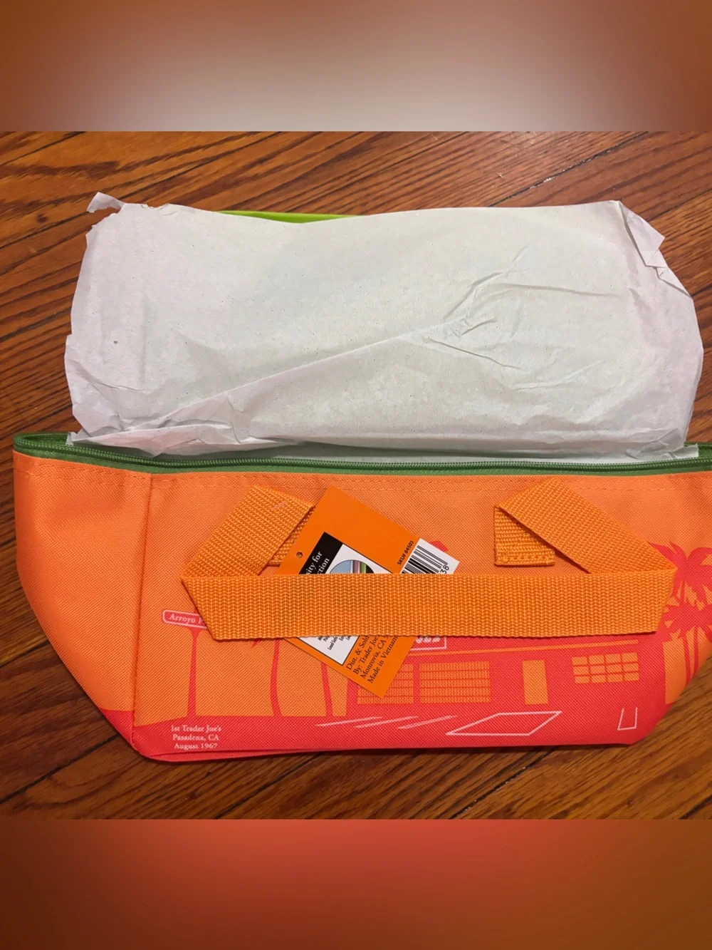 Orange Insulated Cooler Tote